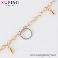 73758 Xuping wholesale fancy copper jewelry charm multicolor gold anklet for girls